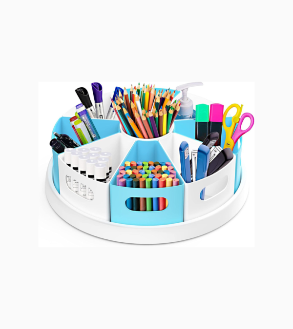 Acrylic Rotating Desk Organizer - Image 2