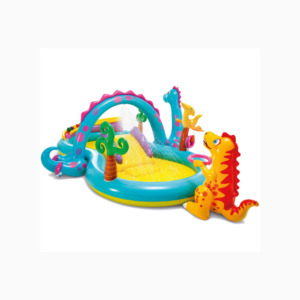 Family size inflatable water slide/pool