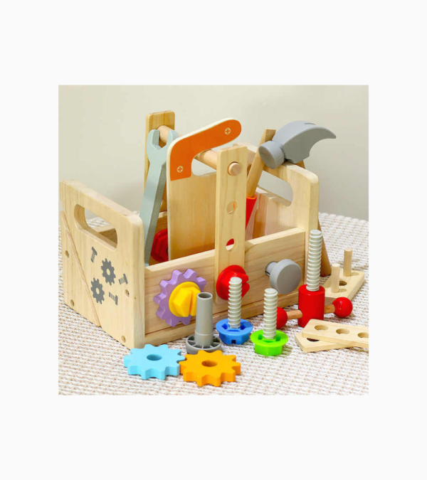 Wooden Construction Tool Box - Image 2